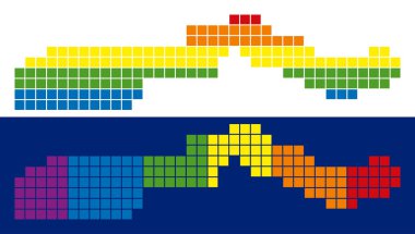 Gambiya Haritası noktalı spektrum piksel