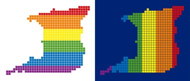 Spektrum piksel Trinidad ada Haritası noktalı