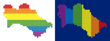 Türkmenistan harita noktalı spektrum piksel