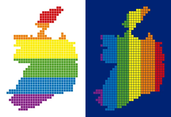 İrlanda Cumhuriyeti harita spektrum piksel noktalı