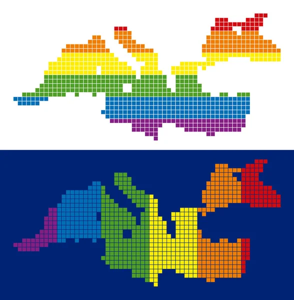 Spektrum piksel Akdeniz harita noktalı