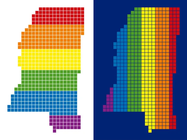 Mississippi State harita noktalı spektrum piksel