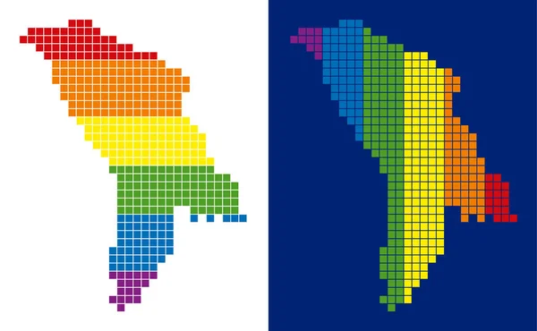 Spektrum pikseli rozsianych mapę Mołdawia — Wektor stockowy