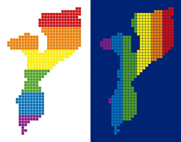 Spektrum pikseli rozsianych mapę Mozambik — Wektor stockowy