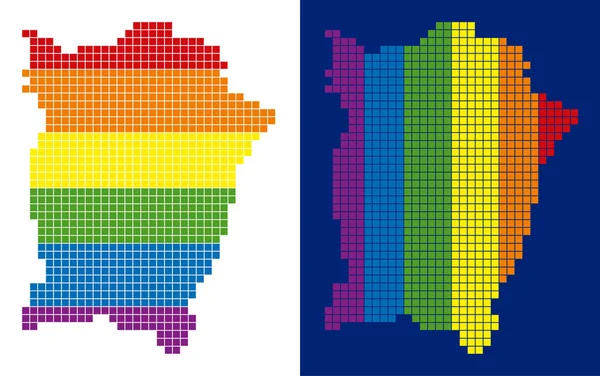 Spektrum piksel Penang Adası harita noktalı