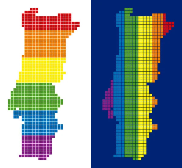 Portekiz harita noktalı spektrum piksel