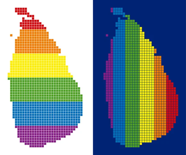 Spektrum piksel Sri Lanka ada Haritası noktalı
