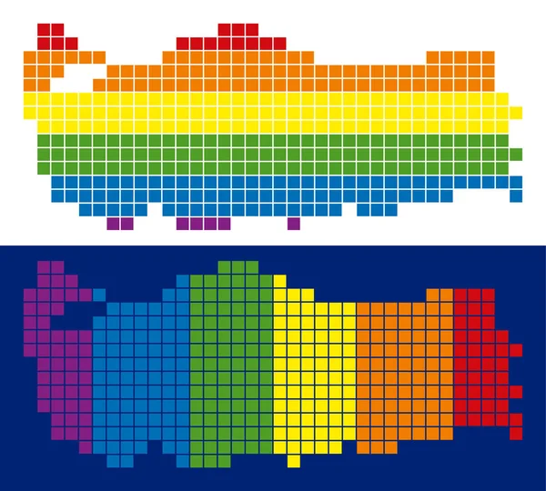 Türkiye Haritası noktalı spektrum piksel