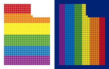 Utah State harita noktalı spektrum piksel