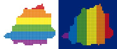 Vatikan Haritası noktalı spektrum piksel