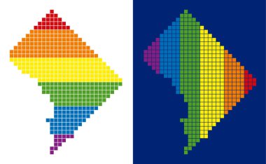 Washington Dc harita noktalı spektrum piksel