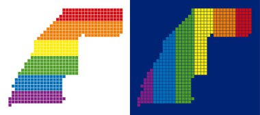 Batı Sahra harita spektrum piksel noktalı