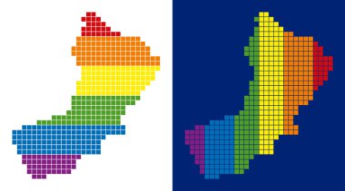 Yemen harita noktalı spektrum piksel