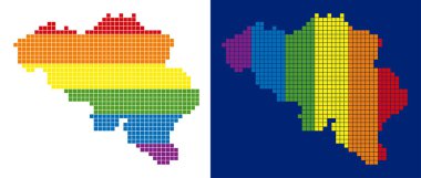 Belçika harita noktalı spektrum piksel