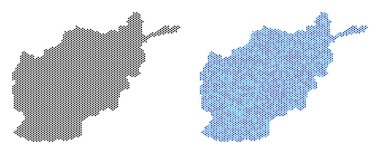 Noktalı Afganistan harita soyutlamalar