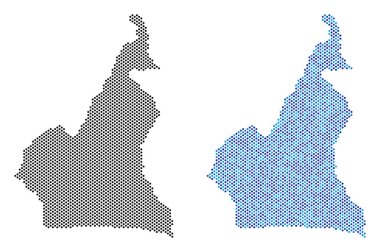 Nokta Afrika Kamerun Haritası soyutlamalar