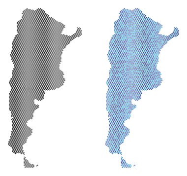 Piksel Arjantin harita soyutlamalar