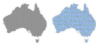 Noktalı Avustralya harita soyutlamalar
