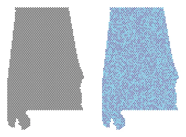 Noktalı Alabama Eyalet harita soyutlamalar