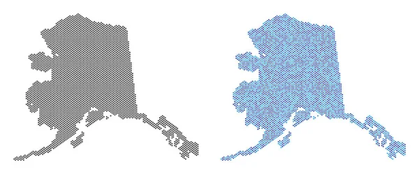 Pixel alaska map abstraktionen — Stockvektor