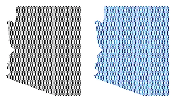 Prikkete Arizona State Map Abstractions – stockvektor