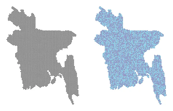 Pixel Μπαγκλαντές χάρτη αφαιρέσεων — Διανυσματικό Αρχείο
