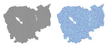 Noktalı Kamboçya haritası soyutlamalar