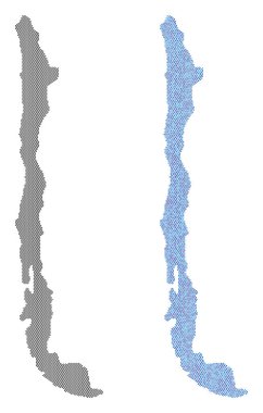 Piksel Şili harita soyutlamalar