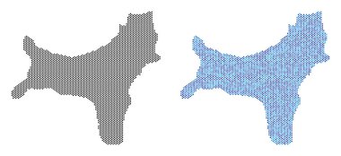 Noktalı Christmas Adası Haritası soyutlamalar