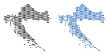 Piksel Hırvatistan harita soyutlamalar