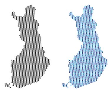 Nokta Finlandiya harita soyutlamalar