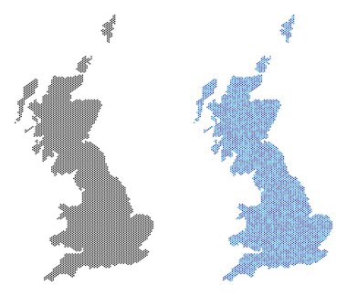 Noktalı İngiltere harita soyutlamalar