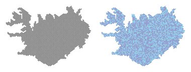 Nokta İzlanda harita soyutlamalar