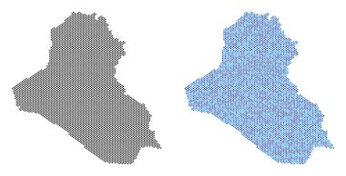 Piksel Irak harita soyutlamalar