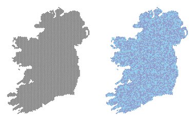 Nokta İrlanda Adası harita soyutlamalar