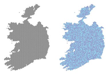 Noktalı İrlanda Cumhuriyeti harita soyutlamalar