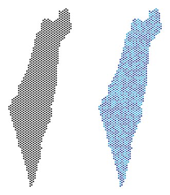 Nokta İsrail harita soyutlamalar