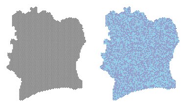 Piksel Fildişi Sahili haritası soyutlamalar
