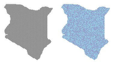 Noktalı Kenya harita soyutlamalar