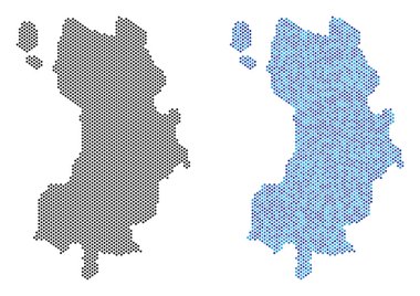 Noktalı Koh Tao Tayland Adası harita soyutlamalar
