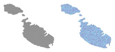 Nokta Malta Island harita soyutlamalar