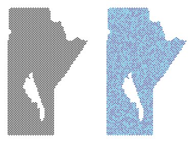 Piksel Manitoba Eyaleti harita soyutlamalar