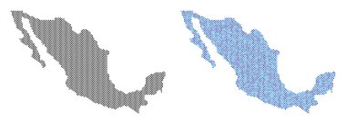 Piksel Meksika harita soyutlamalar