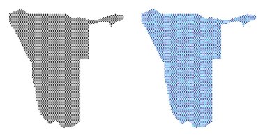 Nokta Namibya Haritası soyutlamalar