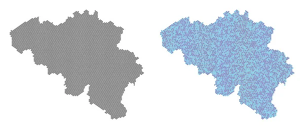 点比利时地图抽象 — 图库矢量图片