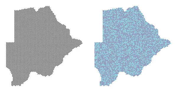 Piksel Botsvana Haritası soyutlamalar