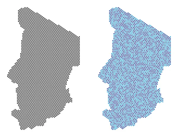 Carte du Pixel Tchad Abstractions — Image vectorielle