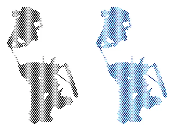 Pixel čínské Macao mapa abstrakce — Stockový vektor