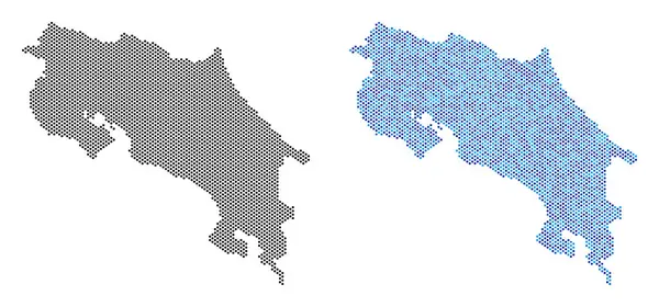 Pixel Costa Rica karta abstraktioner — Stock vektor