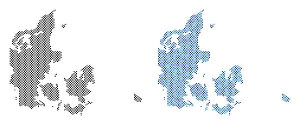 Dot Dinamarca Mapa Abstrações — Vetor de Stock